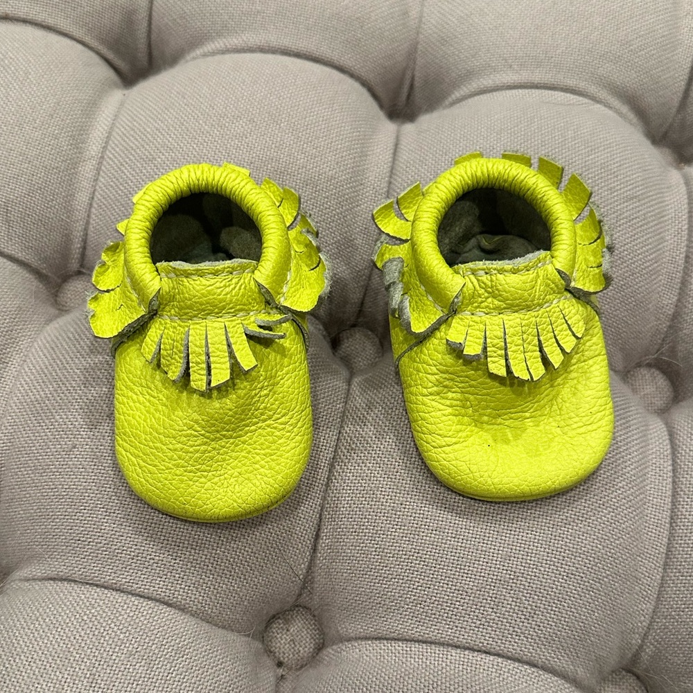 Freshly Picked Moccasins Neon Yellow/Green Sz 1